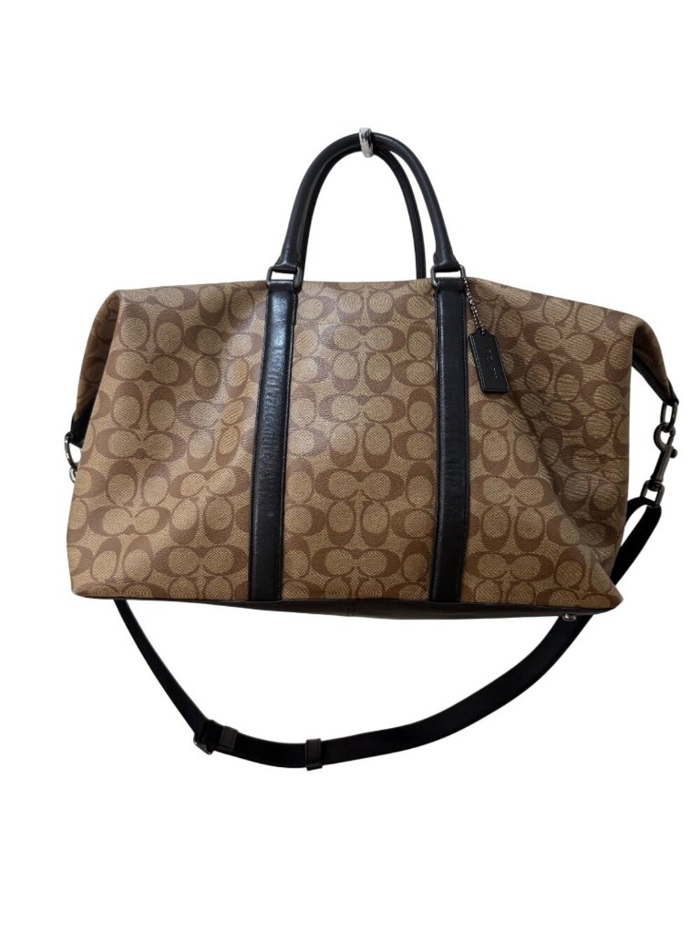 Coach Trekker Bag 52 Weekender Signature Canvas Brown Black